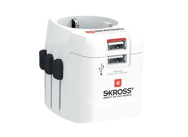 SKROSS PRO Light USB 2xA Travel Adapter